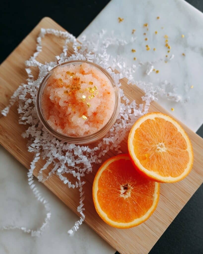 Orange & Vanilla Exfoliating DIY Body Scrub Recipe