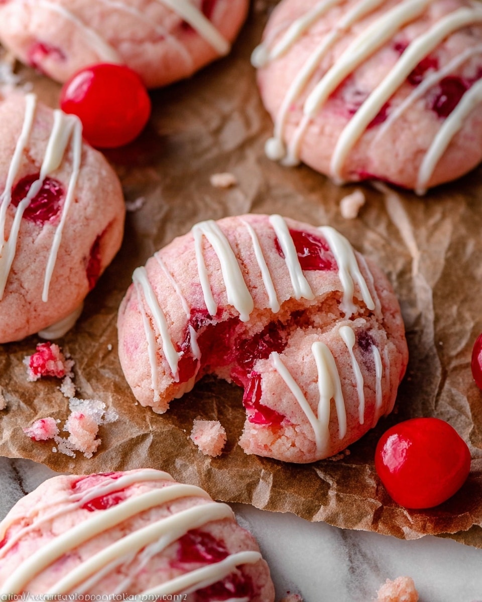 Cherry Almond Shortbread Cookies Recipe