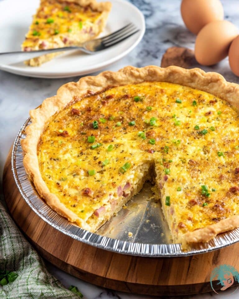 Ham and Cheese Deep-Dish Quiche Recipe