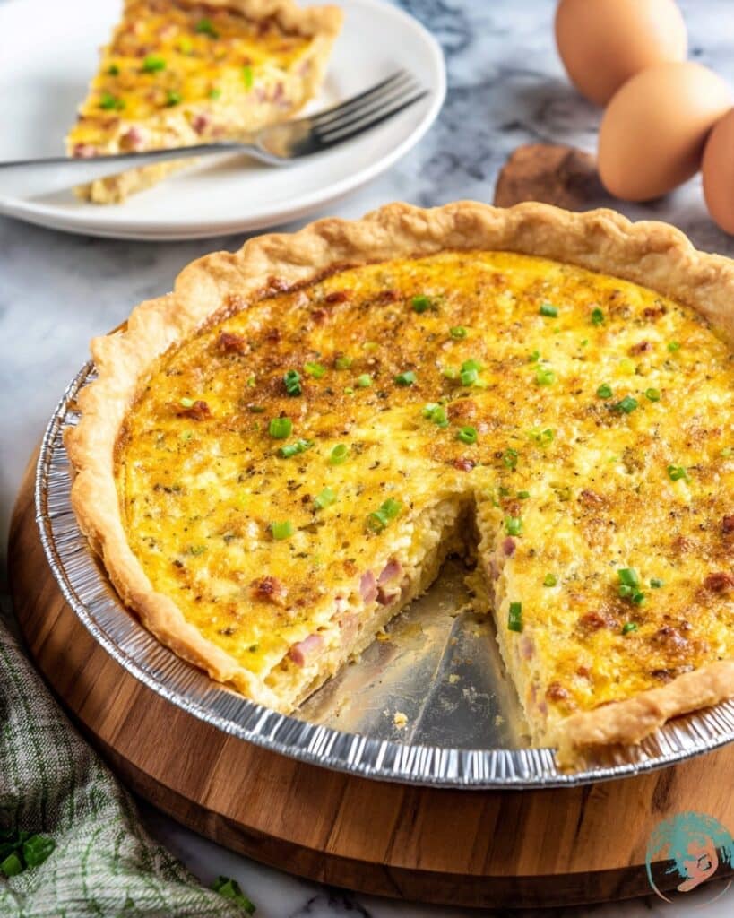 Ham and Cheese Deep-Dish Quiche Recipe