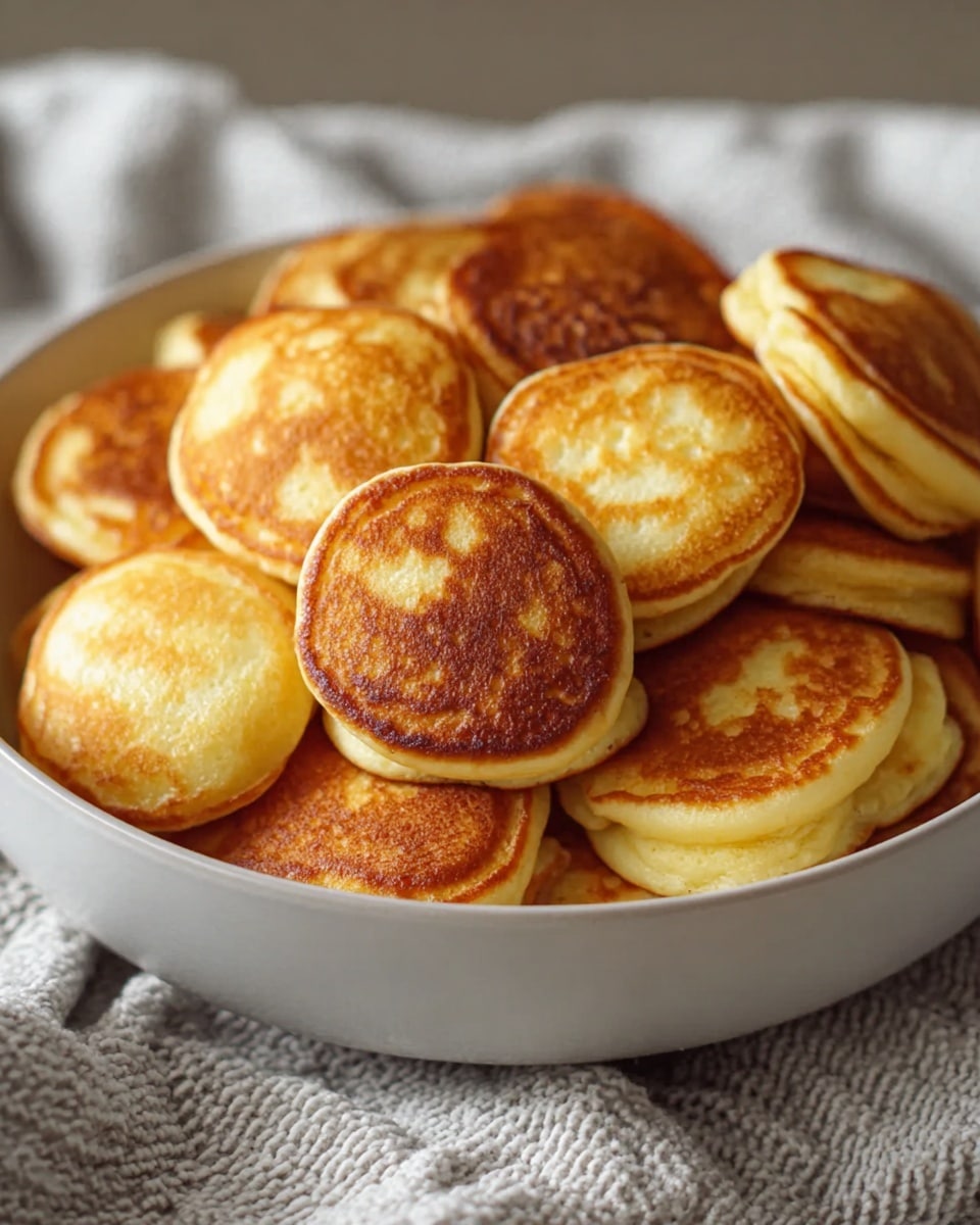 A white bowl filled with a pile of small round golden-brown fried dough balls. Each dough ball has a slightly crispy, browned surface with uneven texture, showing some spots darker than others. The dough balls are stacked loosely, filling the bowl almost to the top. The background features a white marbled surface. photo taken with an iphone --ar 4:5 --v 7