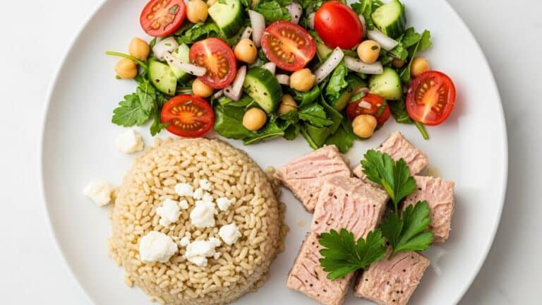 Mediterranean Brown Rice and Tuna Bowls Recipe