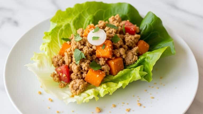 Thai Peanut Chicken Lettuce Wraps Recipe