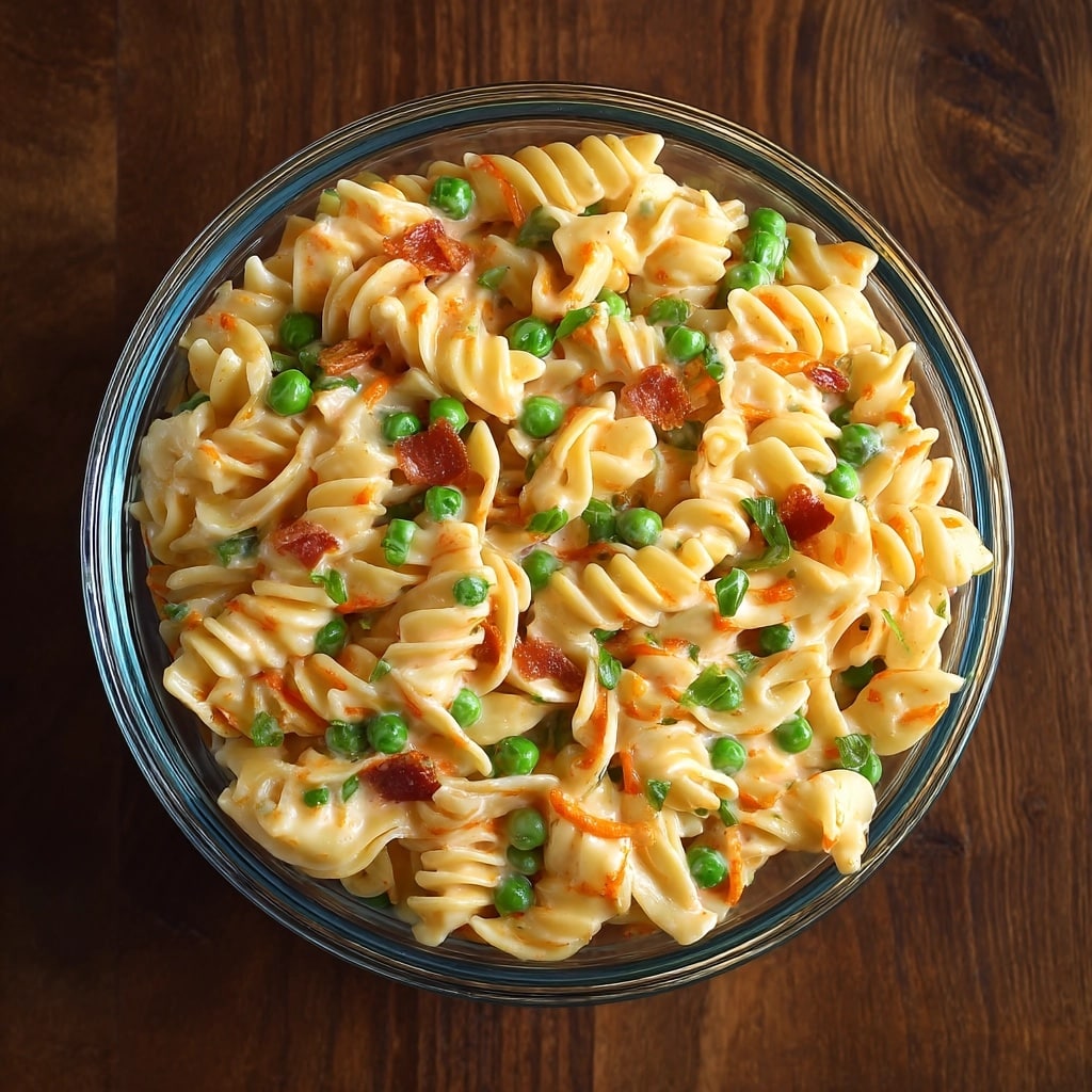 Creamy Skillet Egg Noodles with Peas Recipe - Recipe Image