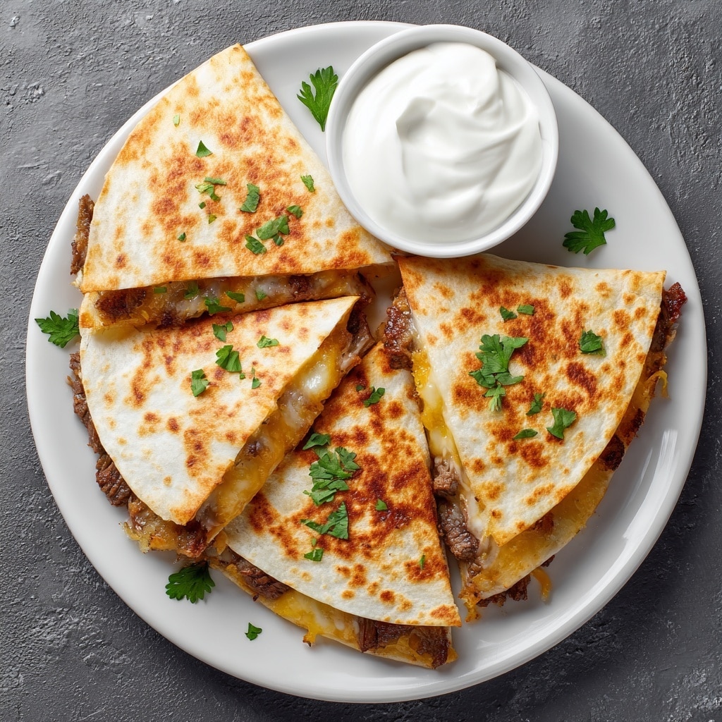 High-Protein Chicken Ranch Quesadilla Recipe - Recipe Image