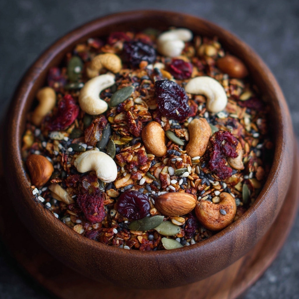 Healthy Homemade Granola with Hazelnuts and Chocolate Recipe - Recipe Image