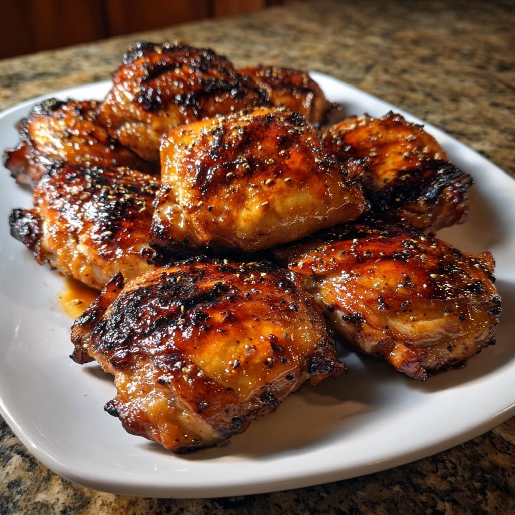 Crispy Baked Chicken Thighs with Garlic and Paprika Recipe - Recipe Image