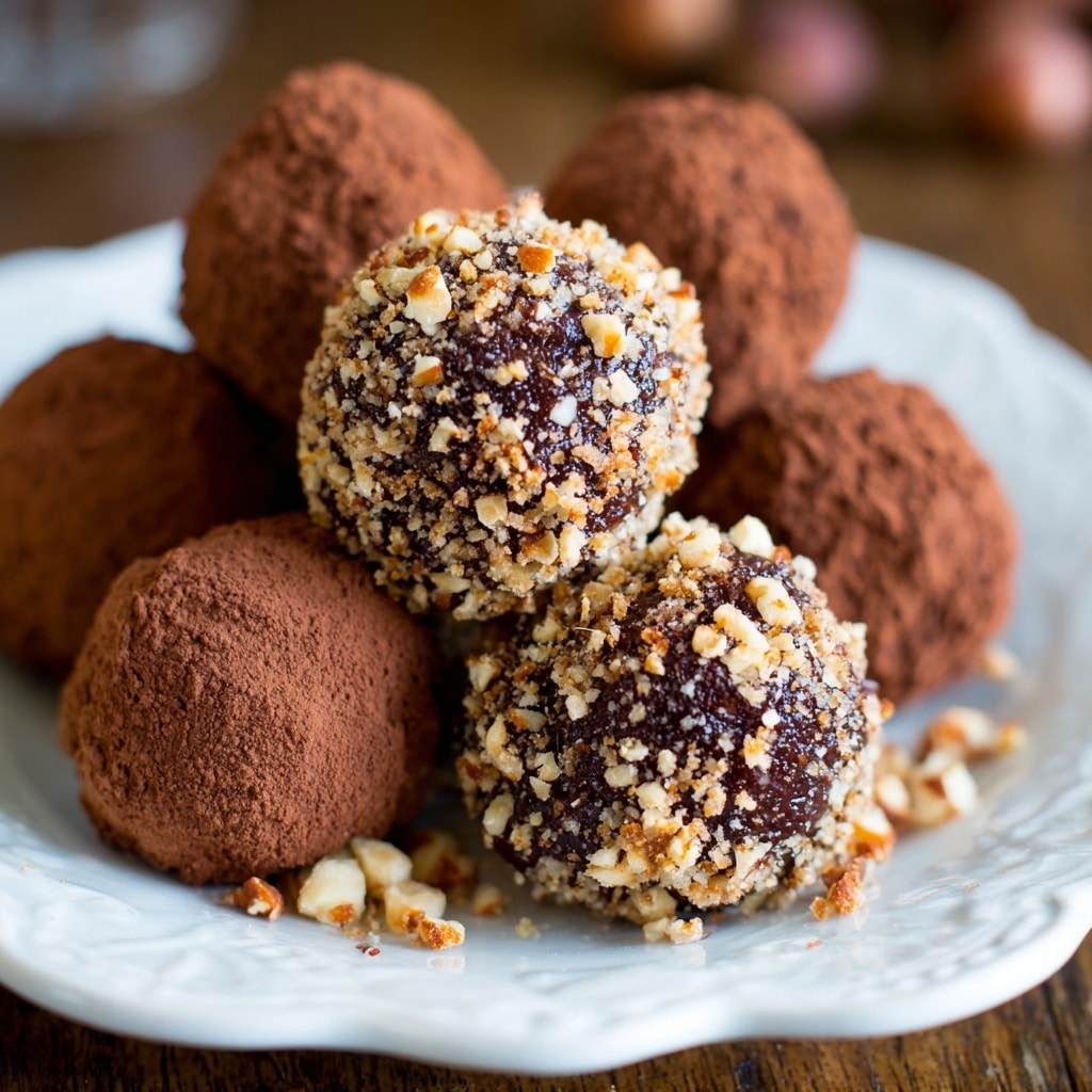 Healthy Dark Chocolate Nut & Date Truffles Recipe - Recipe Image