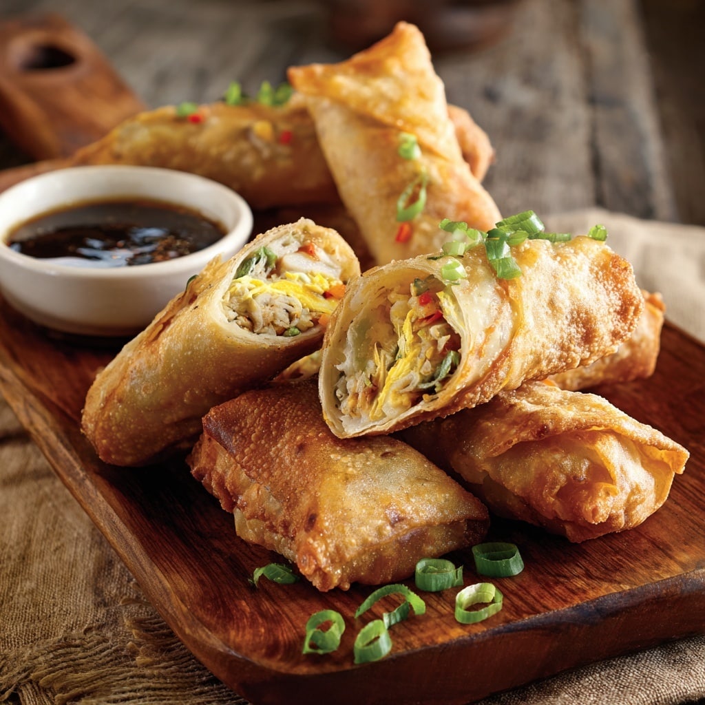 Peach Cobbler Egg Rolls Recipe