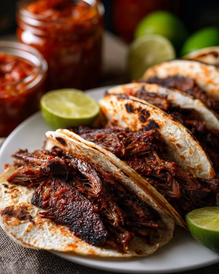 Korean Beef Tacos with Gochujang Slaw in Crockpot Recipe