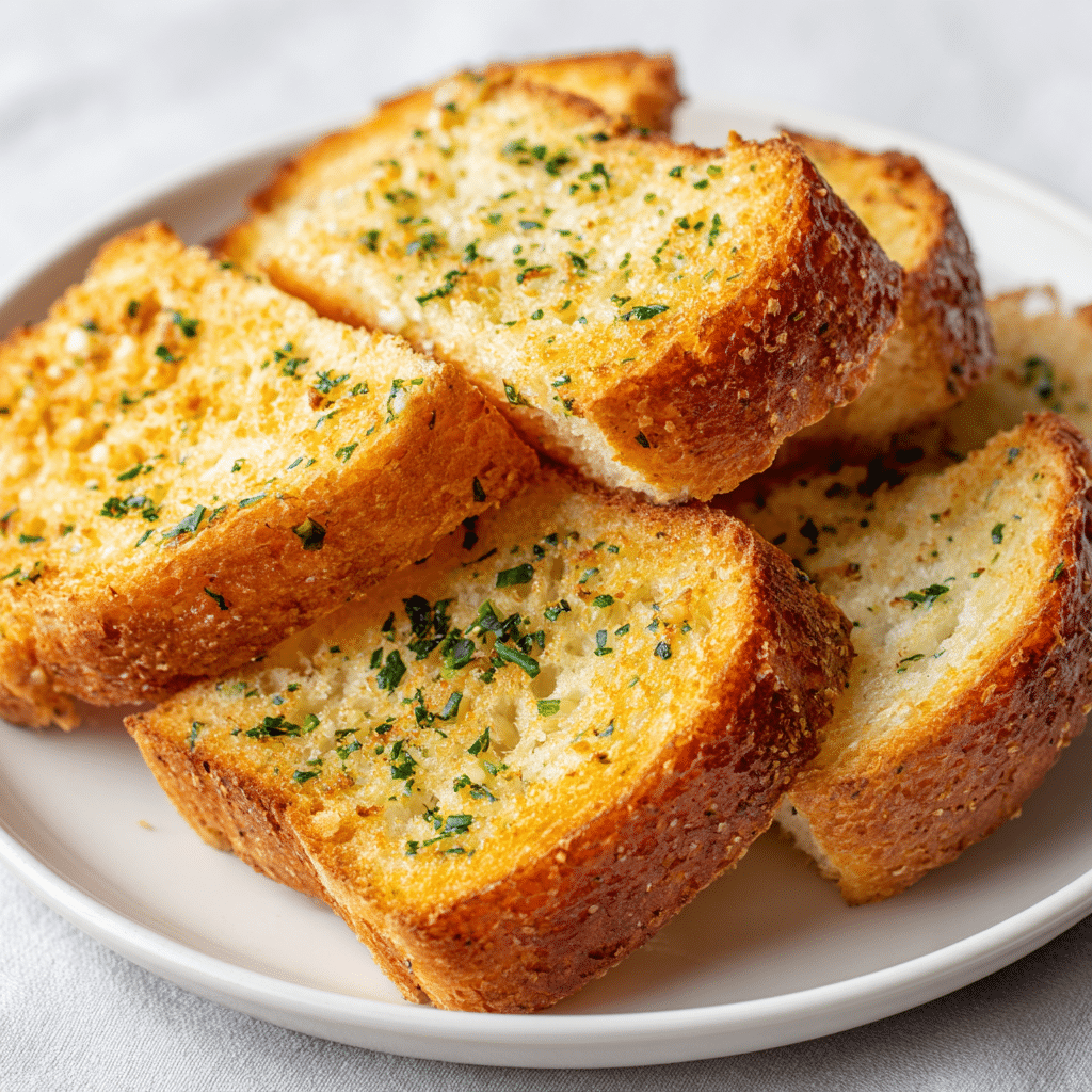 Garlic Bread with Confit Garlic, Pecorino, Mozzarella, and Honey Recipe - Recipe Image