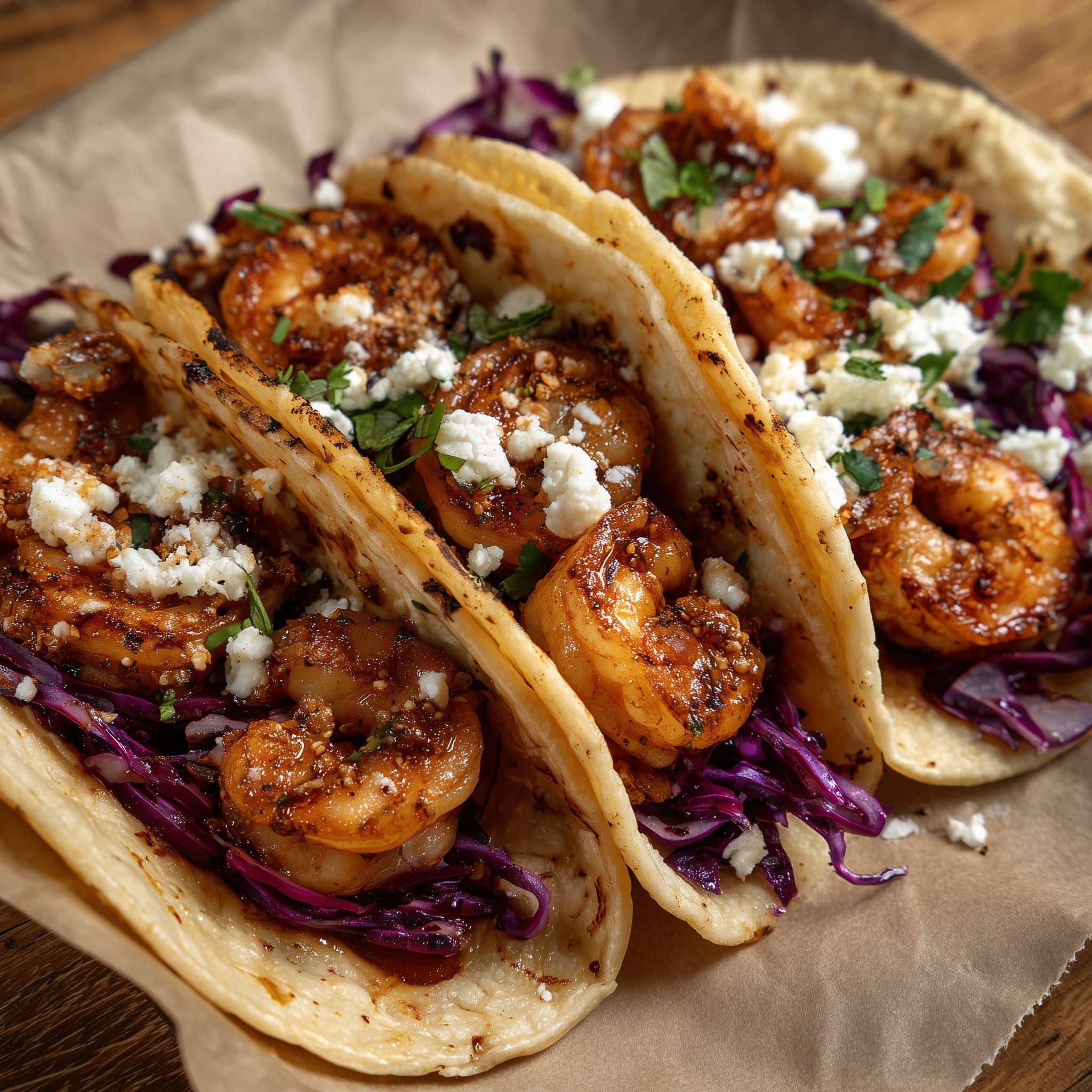 Garlicky Shrimp Tacos Recipe - Recipe Image