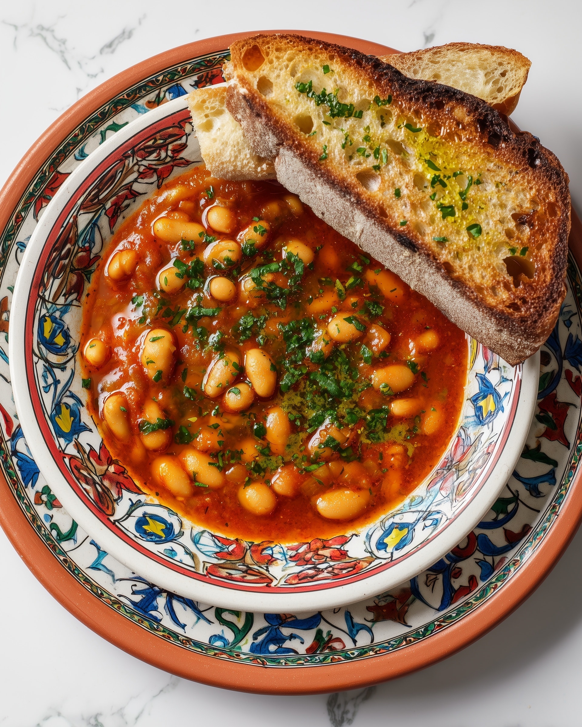 Simple Bean Soup from El Bulli with Hazelnuts and Herb Picada Recipe - Recipe Image