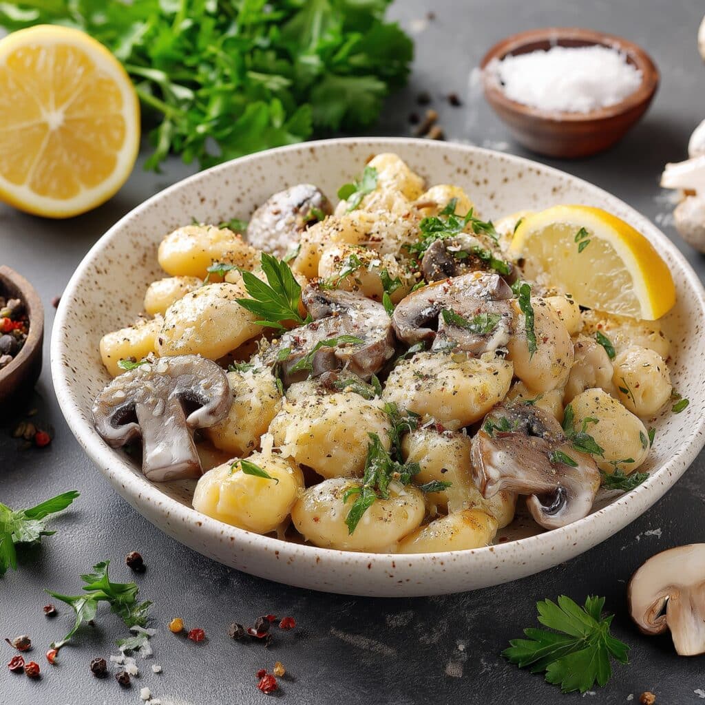 Creamy Spinach and Mushroom Gnocchi (One-Pan, 20 Minutes) Recipe