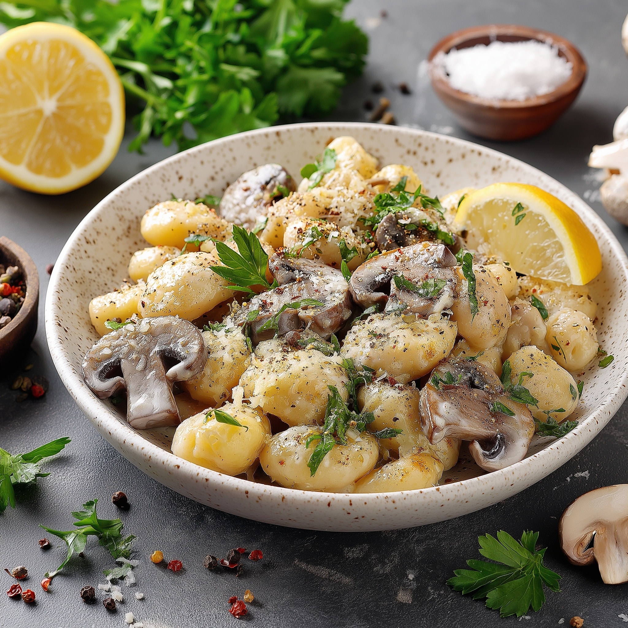 Creamy Spinach and Mushroom Gnocchi (One-Pan, 20 Minutes) Recipe - Recipe Image