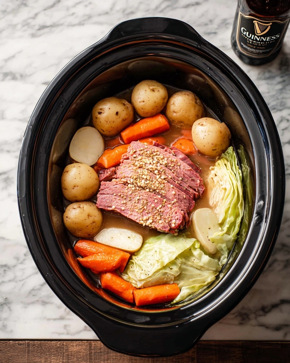 Slow Cooker Guinness Corned Beef and Cabbage Recipe - Recipe Image