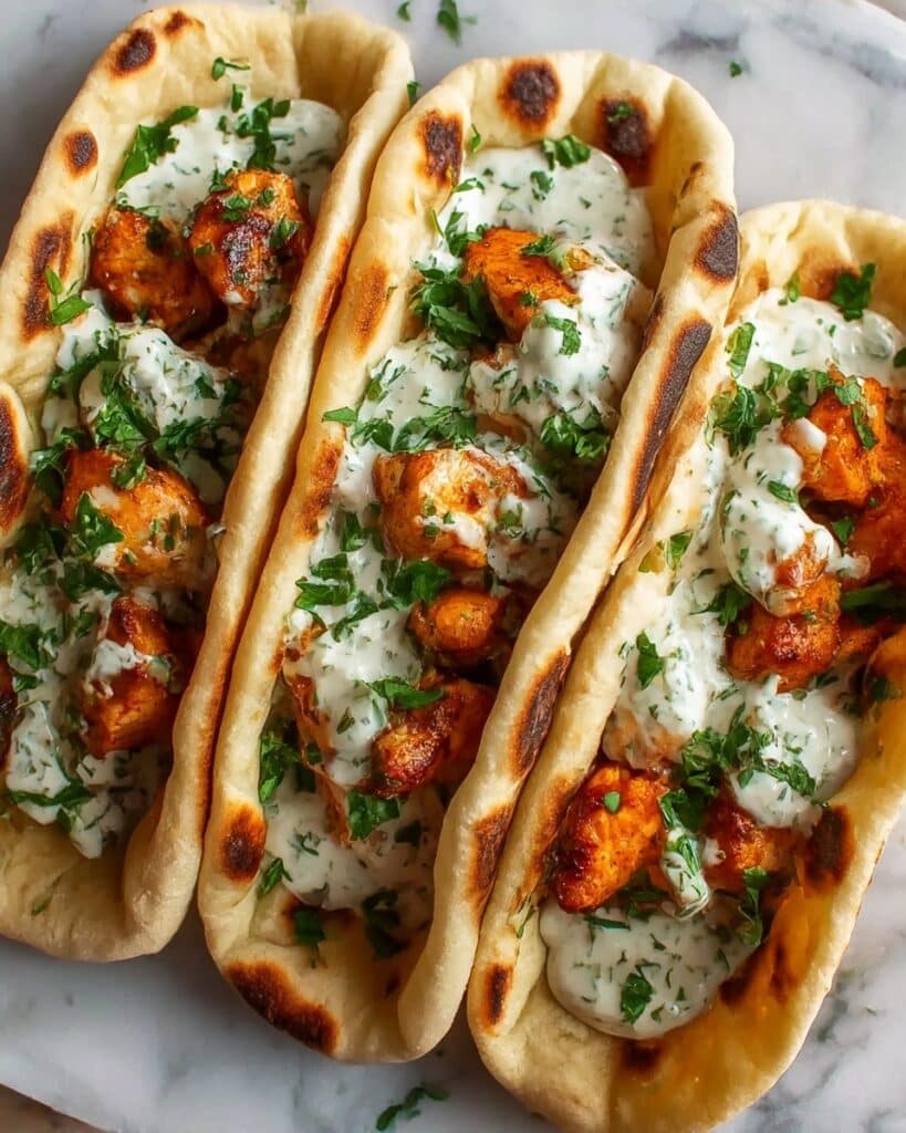 Sheet Pan Chicken Pitas with Herby Ranch Recipe