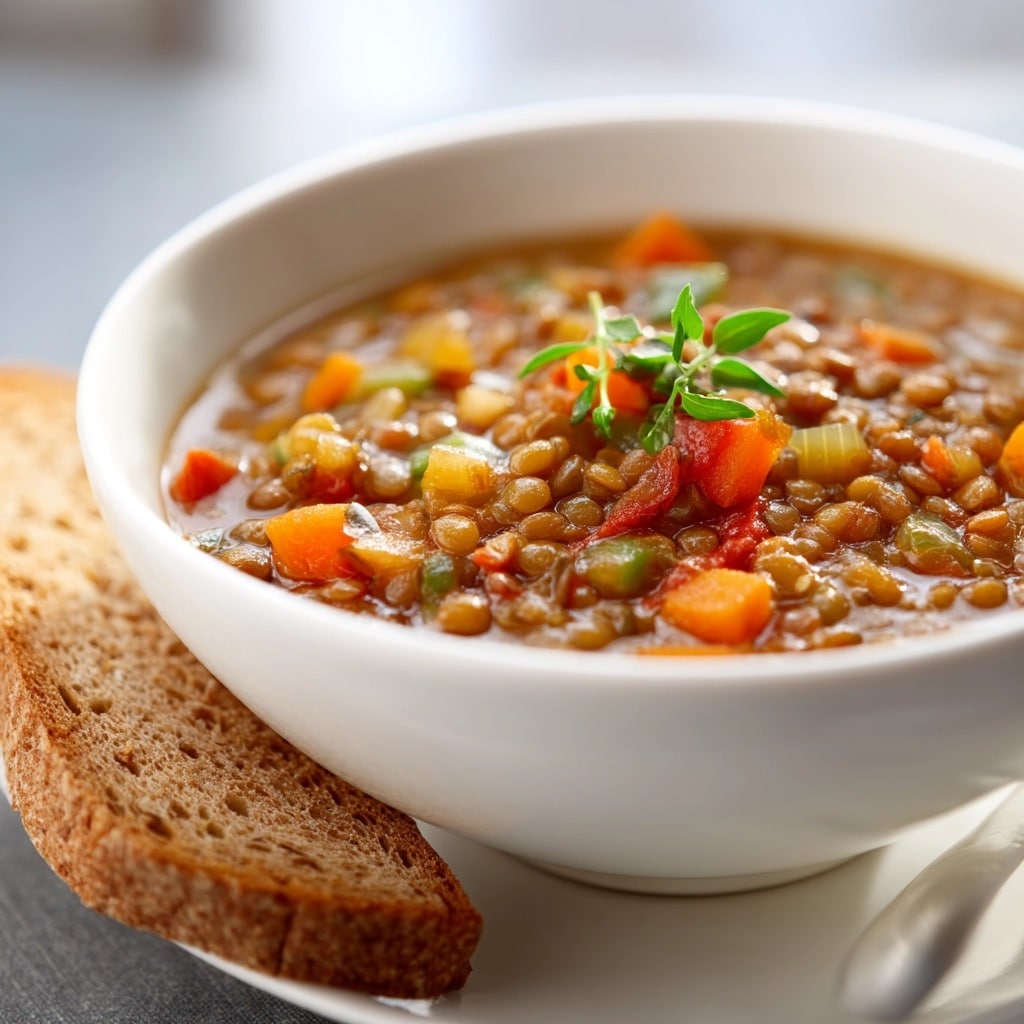 Lemon Lentil Soup with Cashews and Spinach Recipe