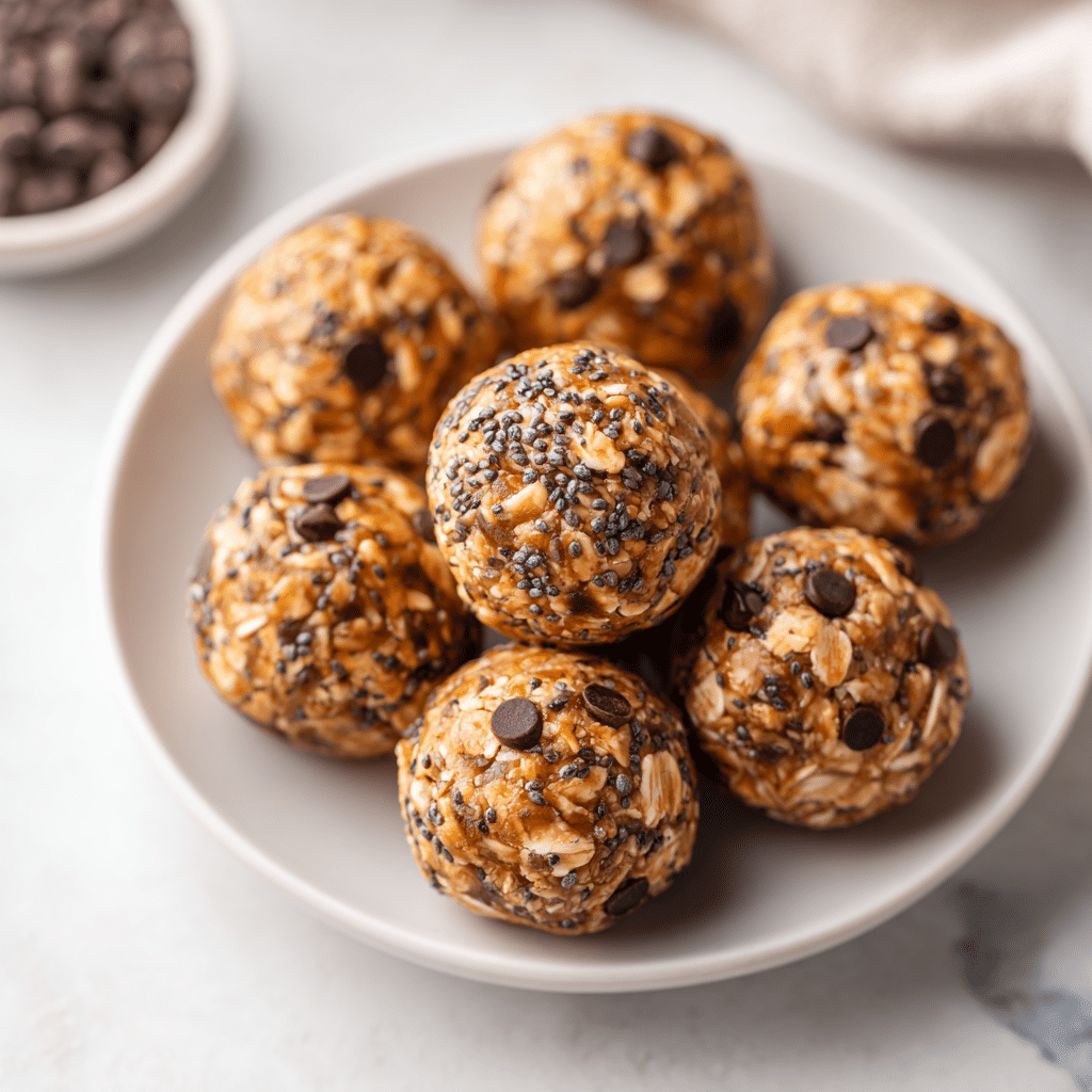 No-Bake Peanut Butter Energy Bites Recipe - Recipe Image