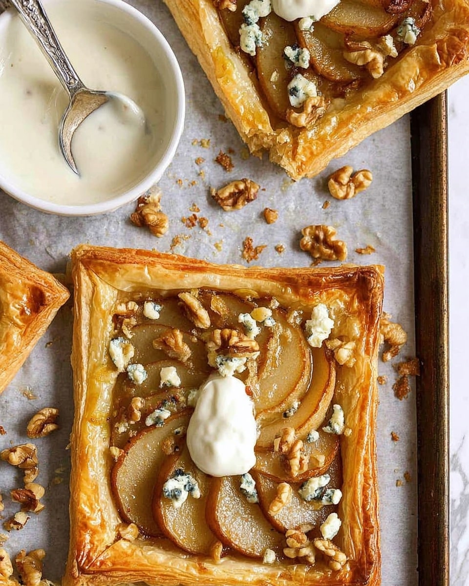 Caramelized Pears and Blue Cheese Tart Recipe - Recipe Image