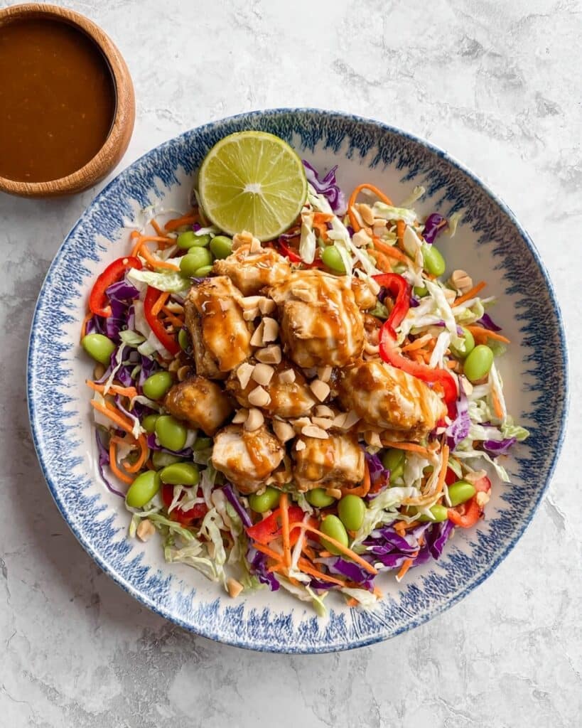 Asian Chicken Salad with Peanut Sauce Recipe