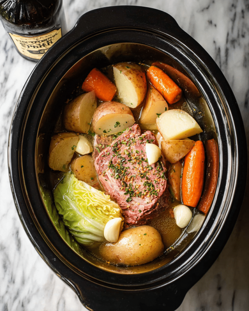 Slow Cooker Guinness Corned Beef and Cabbage Recipe