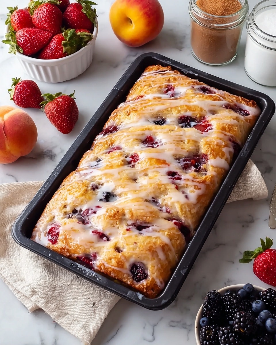 Homemade Raspberry Jam Donut Focaccia Recipe - Recipe Image