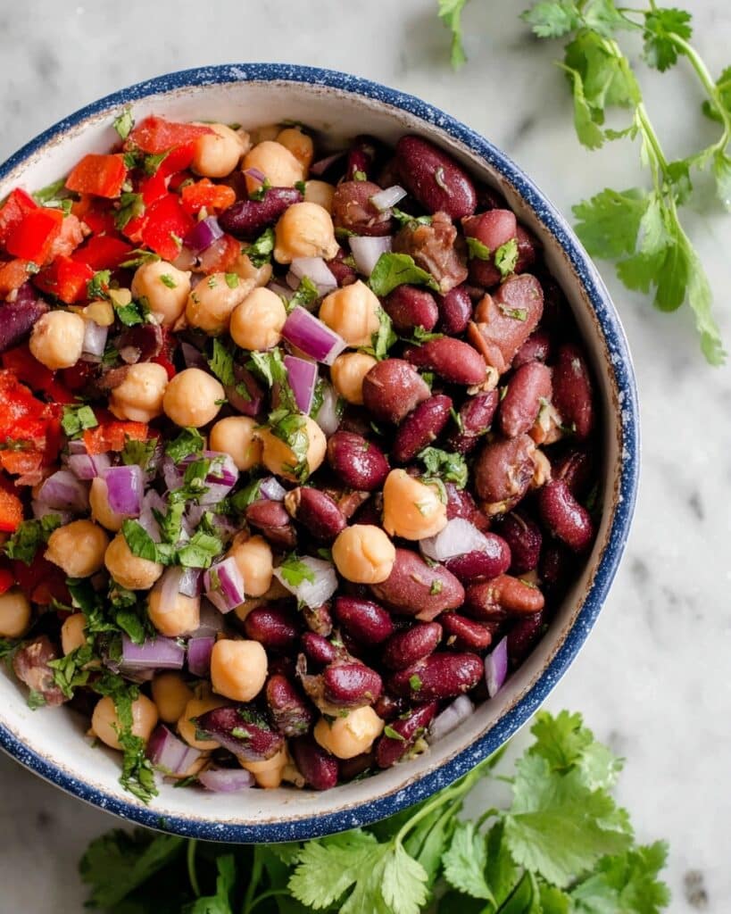 Mixed Bean Salad with Cilantro, Lime, and Spices Recipe