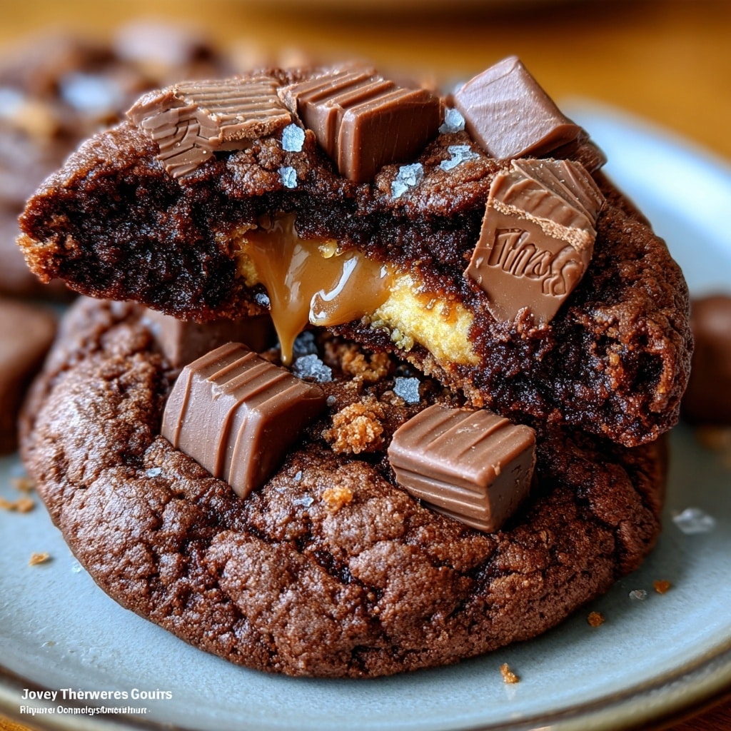 Double Chocolate Salted Caramel Cookies Recipe