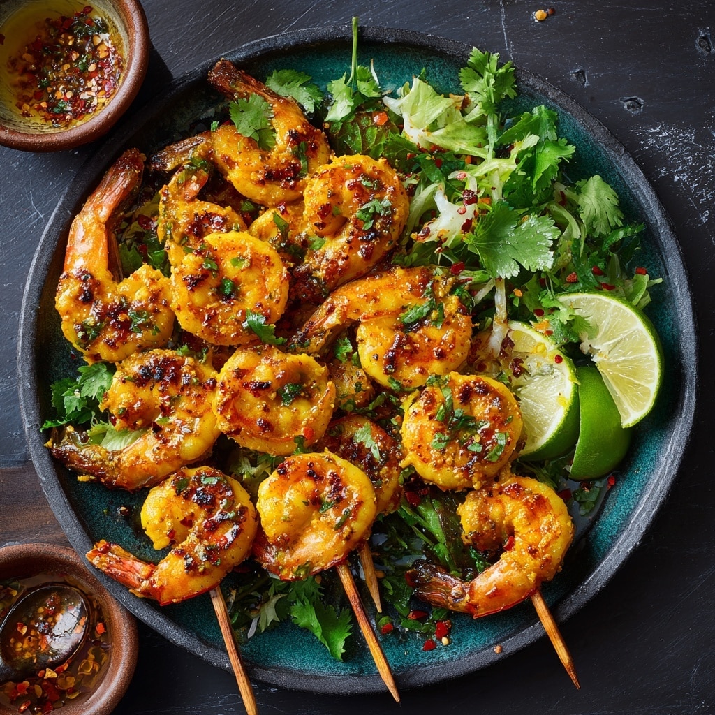 Grilled Prawns with Burnt Pineapple & Scotch Bonnet Chutney Recipe - Recipe Image