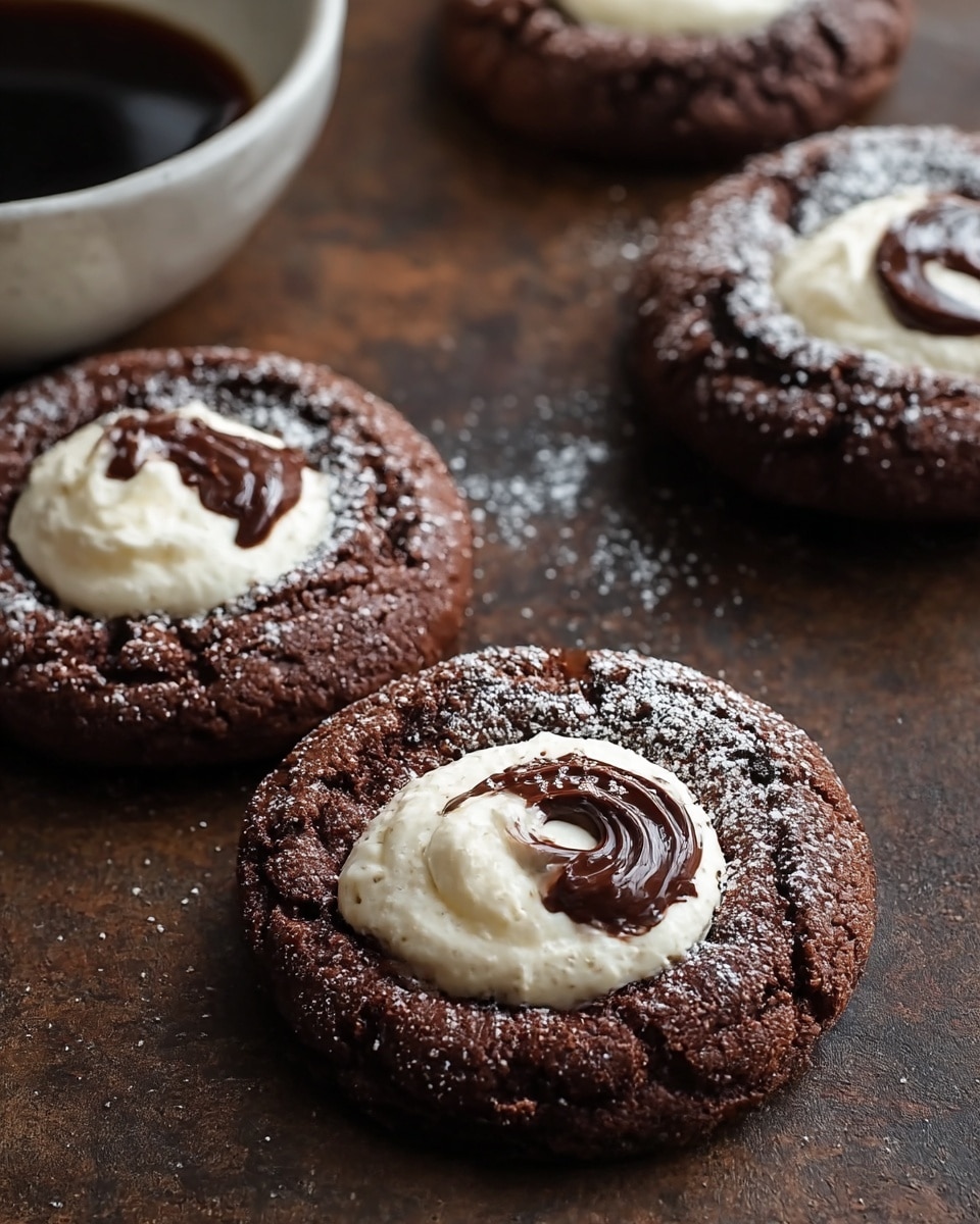 Rich Hot Chocolate Cookies with Marshmallow Swirl Recipe - Recipe Image