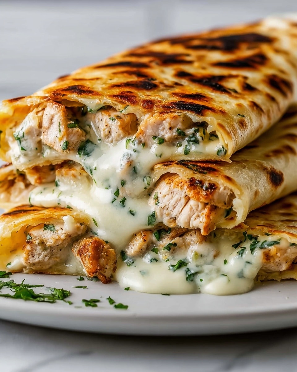 Low Carb Cheesy Garlic Chicken Wraps Recipe - Recipe Image