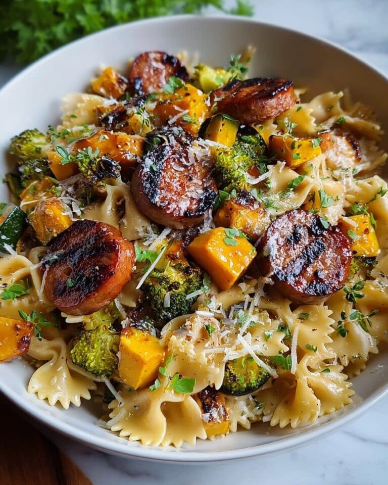 Sausage Pasta with Roasted Butternut Squash Recipe
