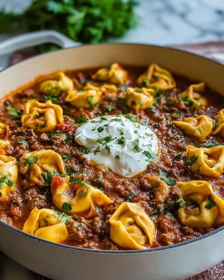 Cheesy Beef Enchilada Tortellini Recipe