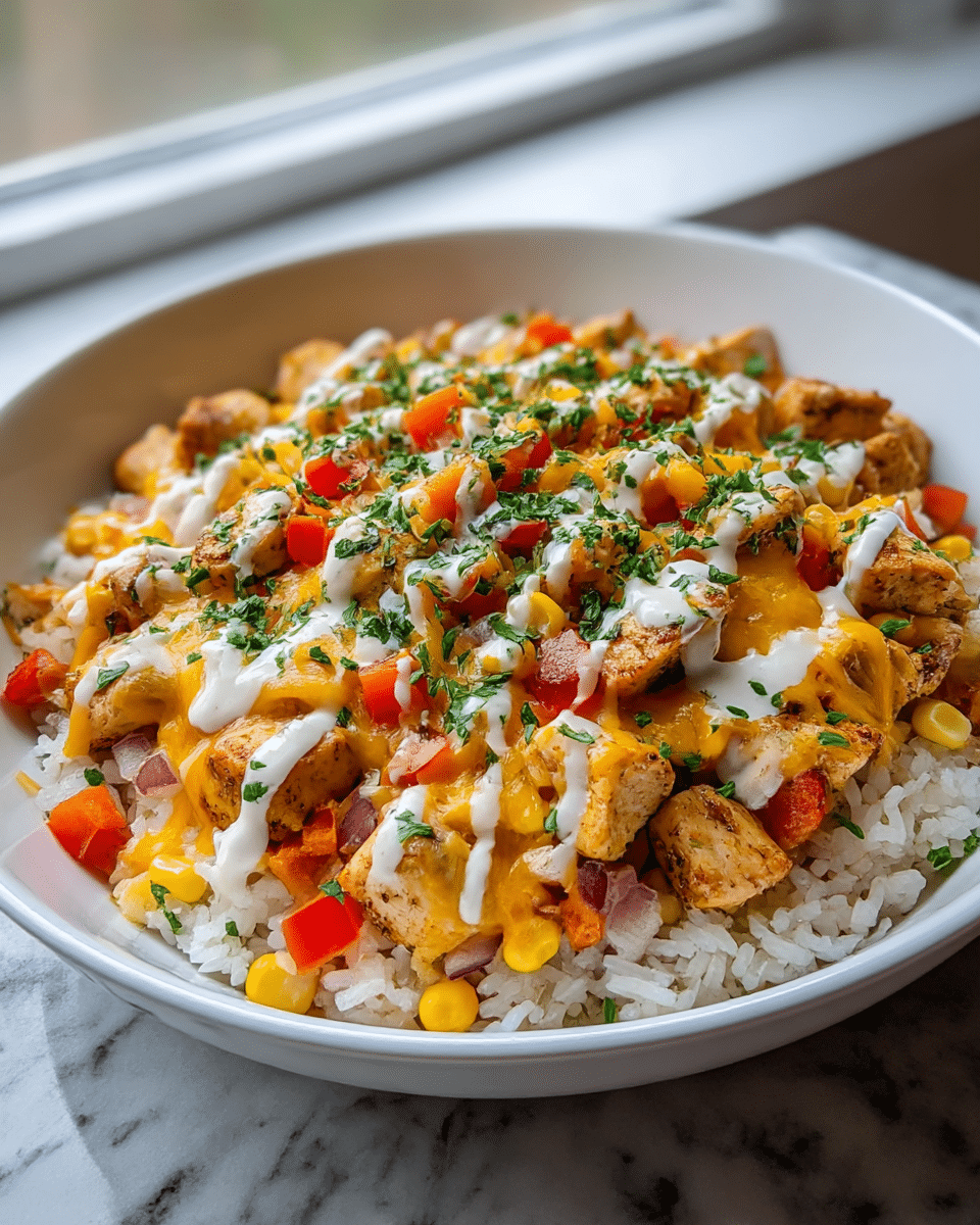 One-Pot Cheesy Southwest Chicken & Rice Recipe - Recipe Image