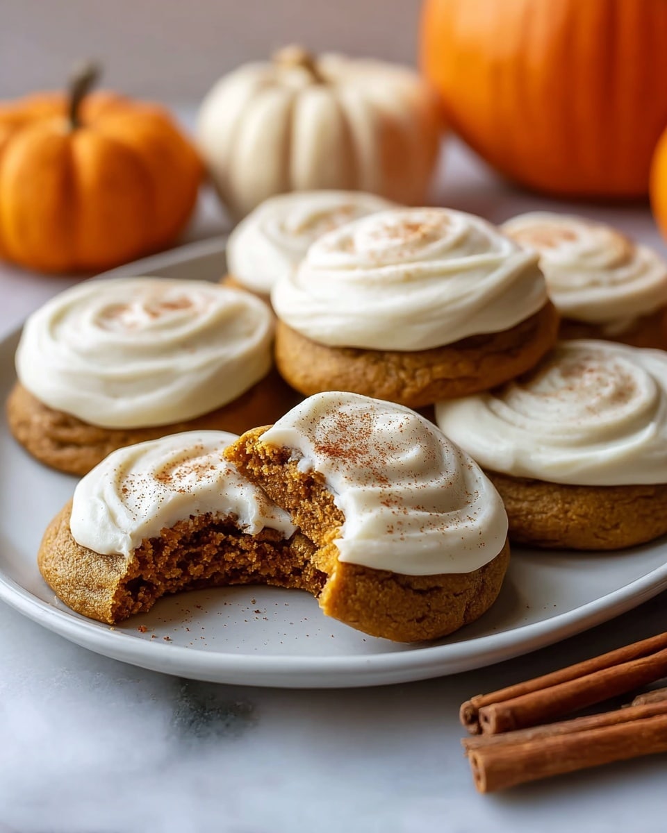 Best Soft Pumpkin Cookies with Cream Cheese Frosting Recipe - Recipe Image