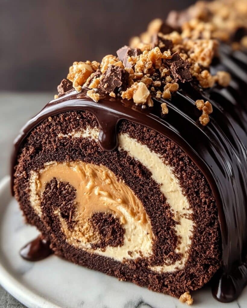 Peanut Butter Cup Chocolate Roll Recipe