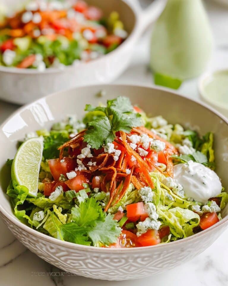 Tostada Salad with Chicken, Cilantro Lime Rice, and Salsa Verde Ranch Recipe