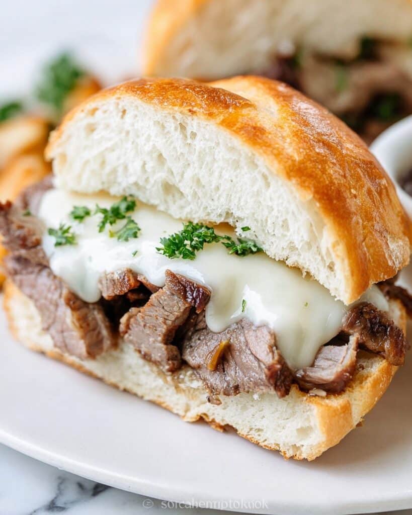 Top Round Steak Sandwich with Mushrooms Recipe