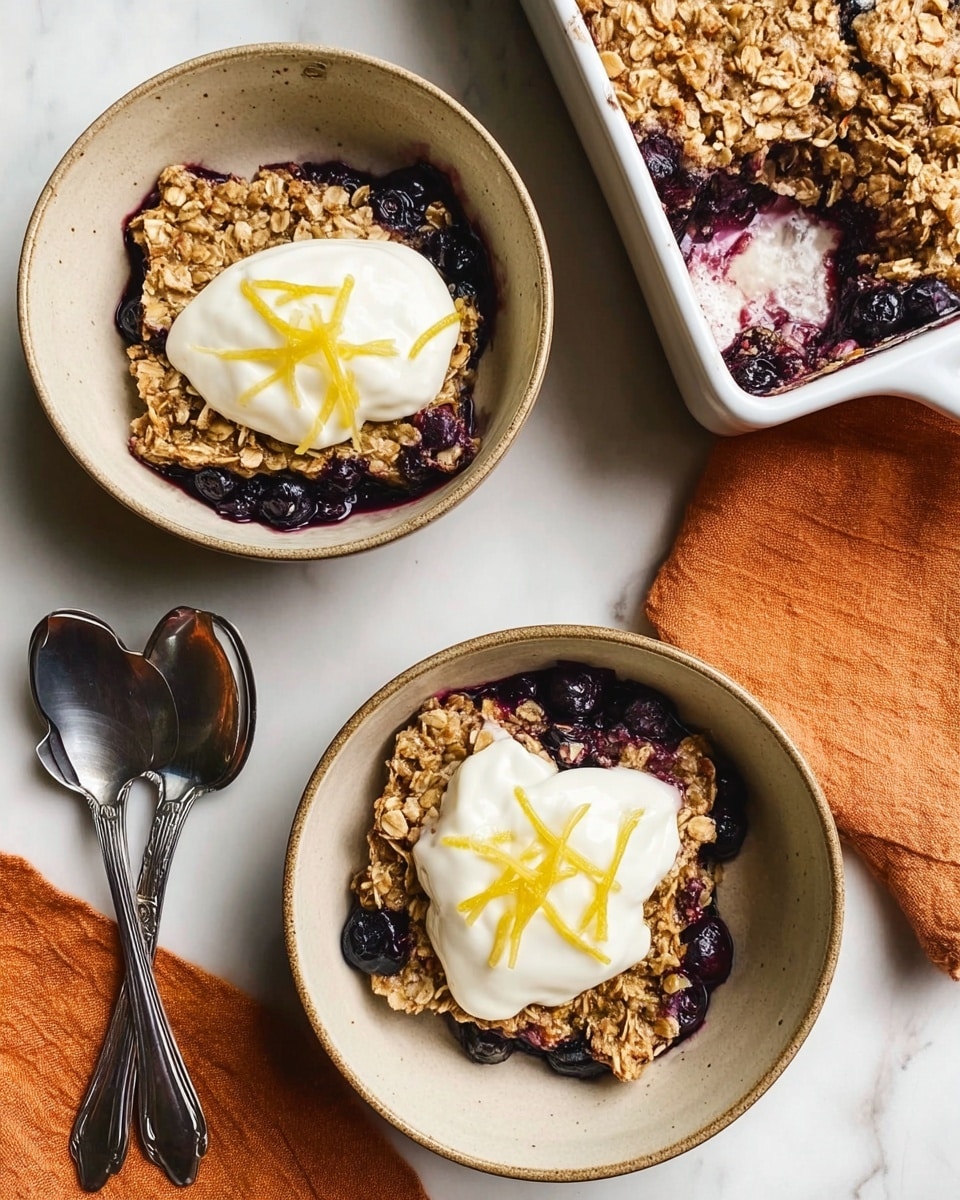 Blueberry Lemon Baked Oatmeal Recipe - Recipe Image