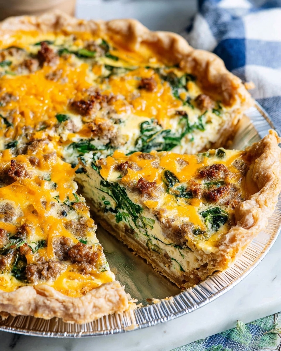 Sausage Spinach Quiche Recipe - Recipe Image