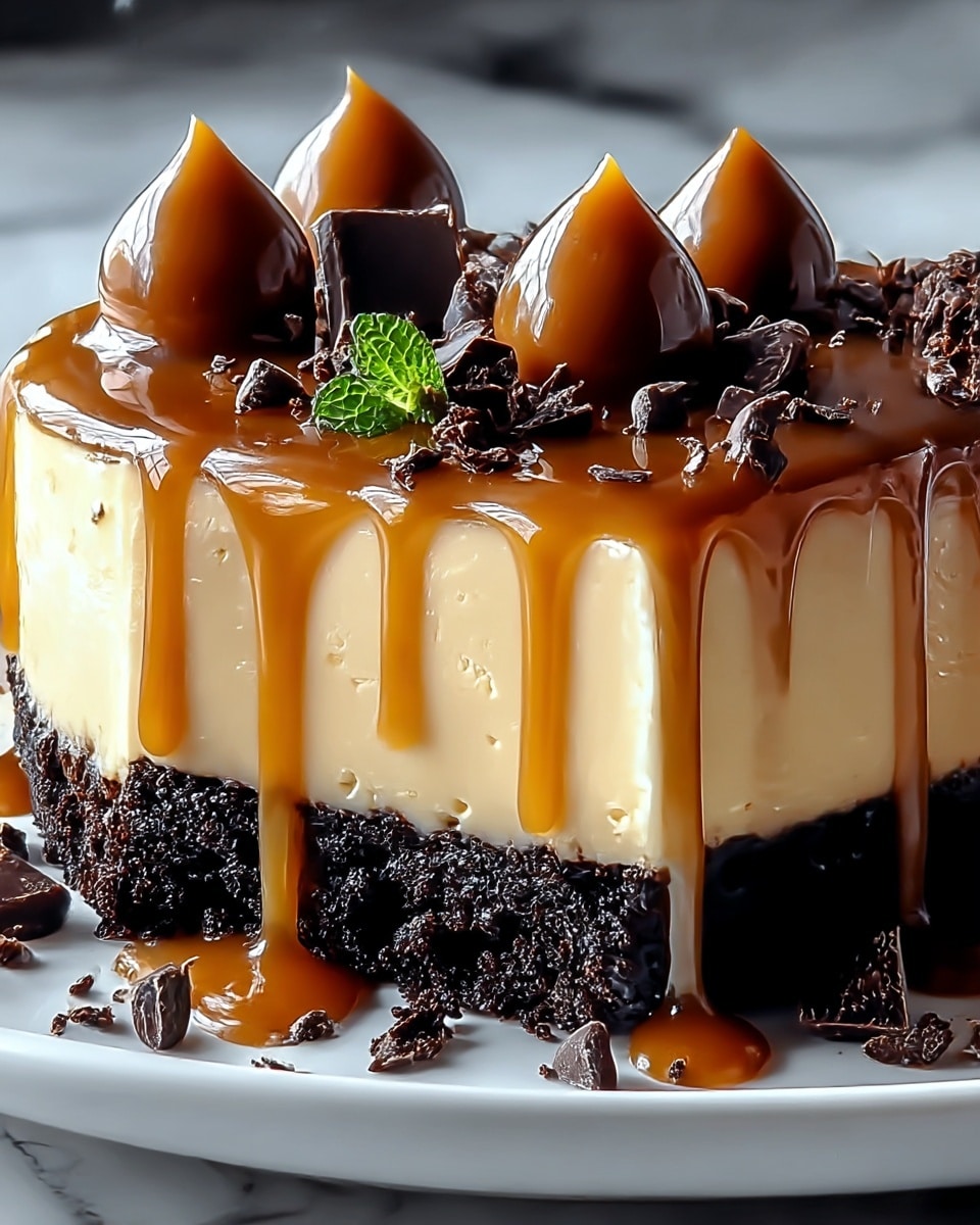 Irresistibly Rich Milky Way Caramel Cheesecake Brownies Recipe - Recipe Image