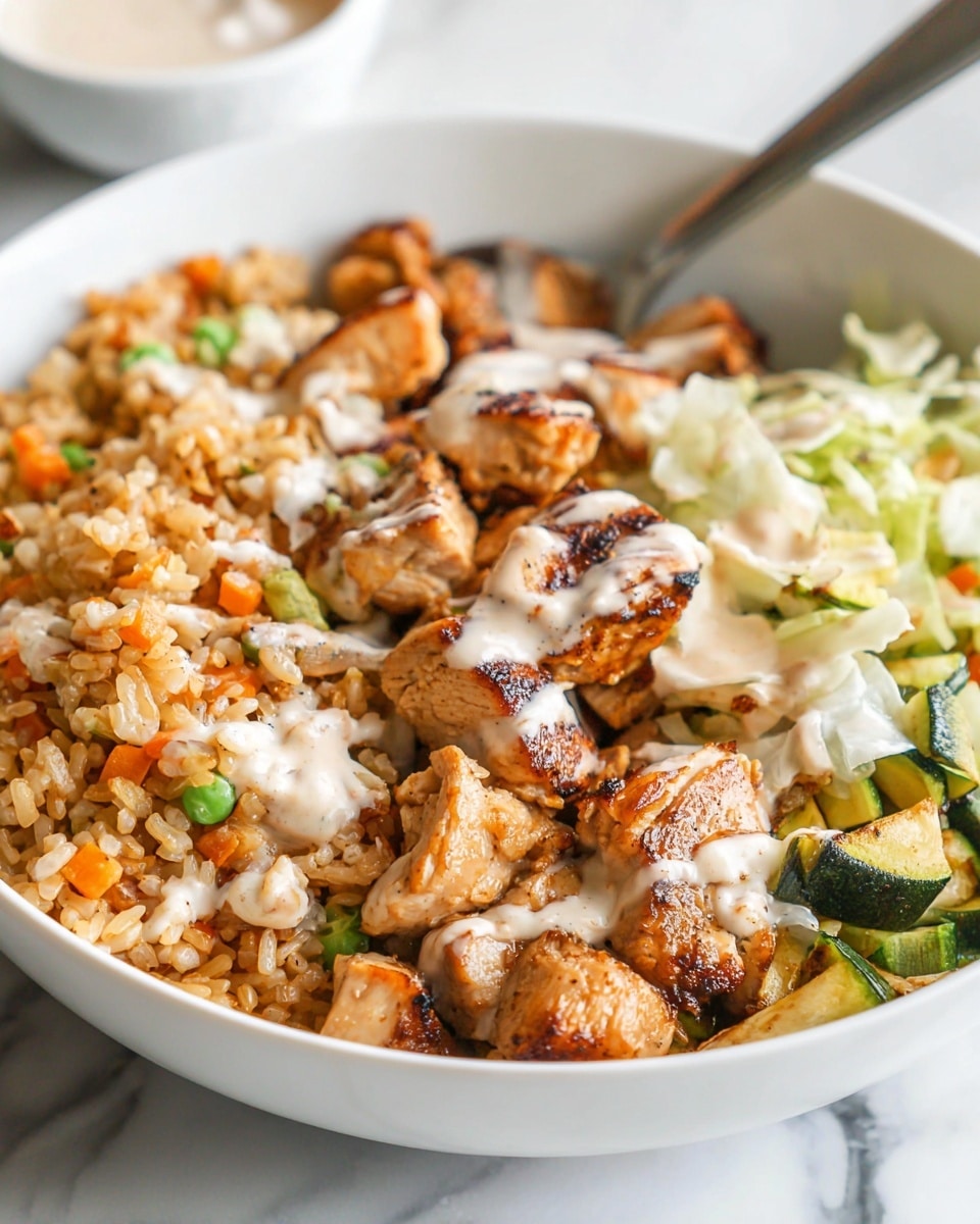 Hibachi Bowls with Chicken, Vegetables, and Fried Rice Recipe - Recipe Image