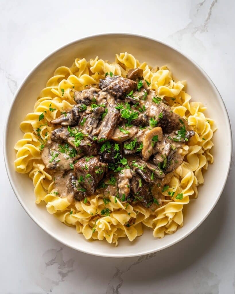 Beef & Mushroom Stroganoff Pasta Recipe