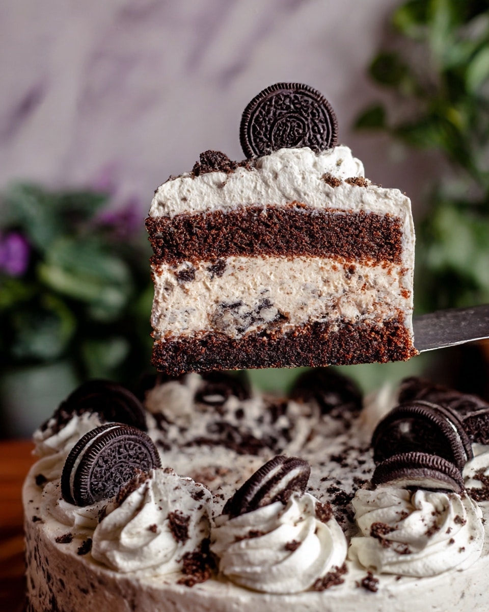 Oreo Cake Cheesecake Recipe - Recipe Image