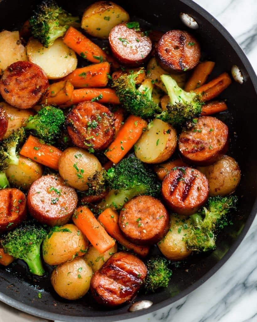 One-Pan Honey Garlic Kielbasa & Veggies: Easy Family Delight Recipe